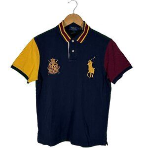 Polo Ralph Lauren Colourblock Big Pony Polo Shirt Size Medium